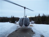 Marty Charbonneau and Doug Tompkins arriving at Northwest Helicopter Services Inc.