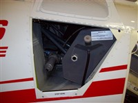Engine Oil Tank on the Left Side of the helicopter