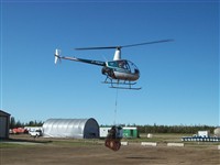 R22 Departing with the sling load. Spring 2011