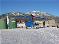 Mountain Course, getting the helicopter ready for flight